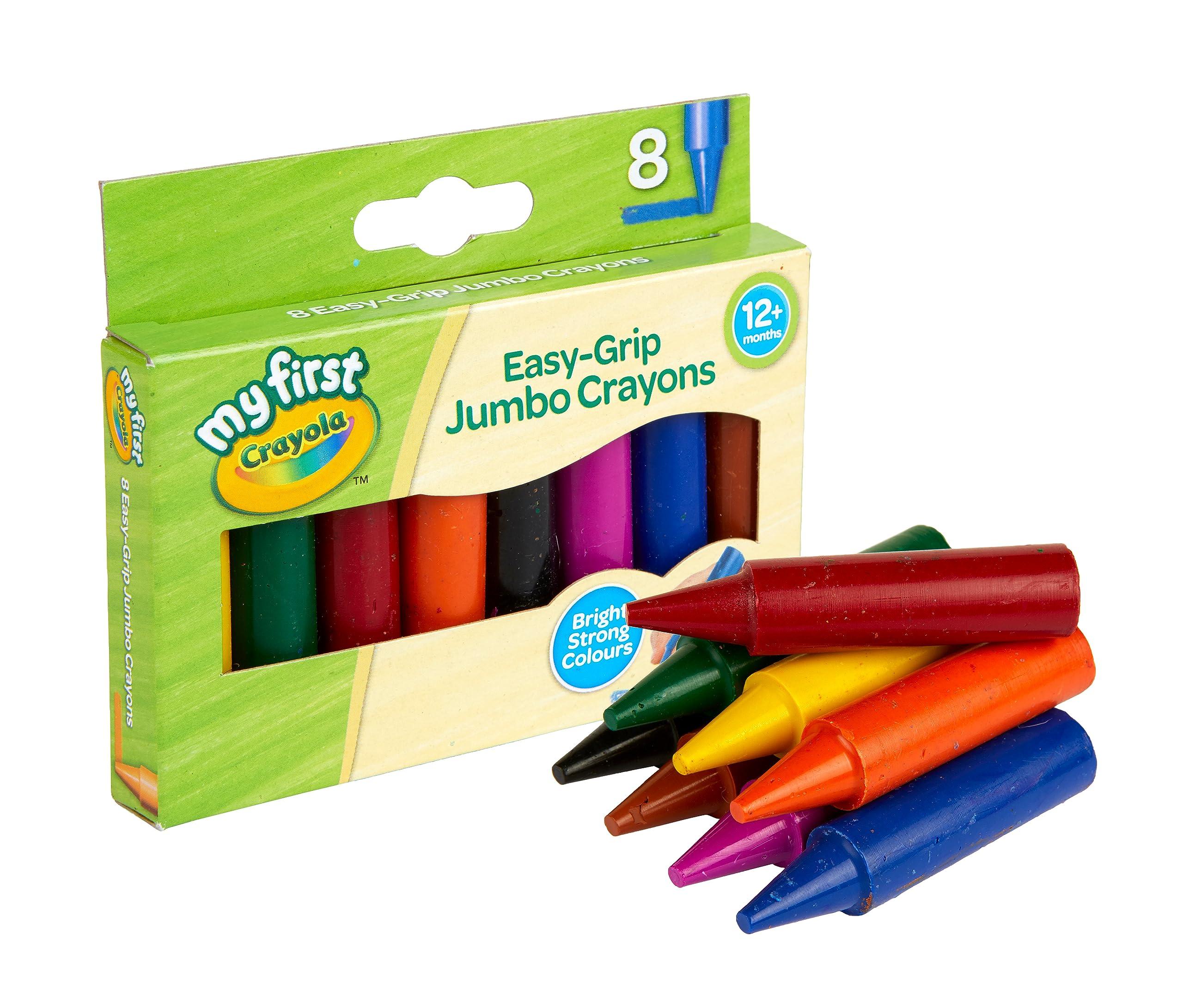 Crayola Crayola MyFirst Jumbo Crayons - Assorted Colours (Pack of 8) | Easy-Grip Colouring Crayons Perfect for Toddlers Hands | Ideal for Kids Aged 12+ Months