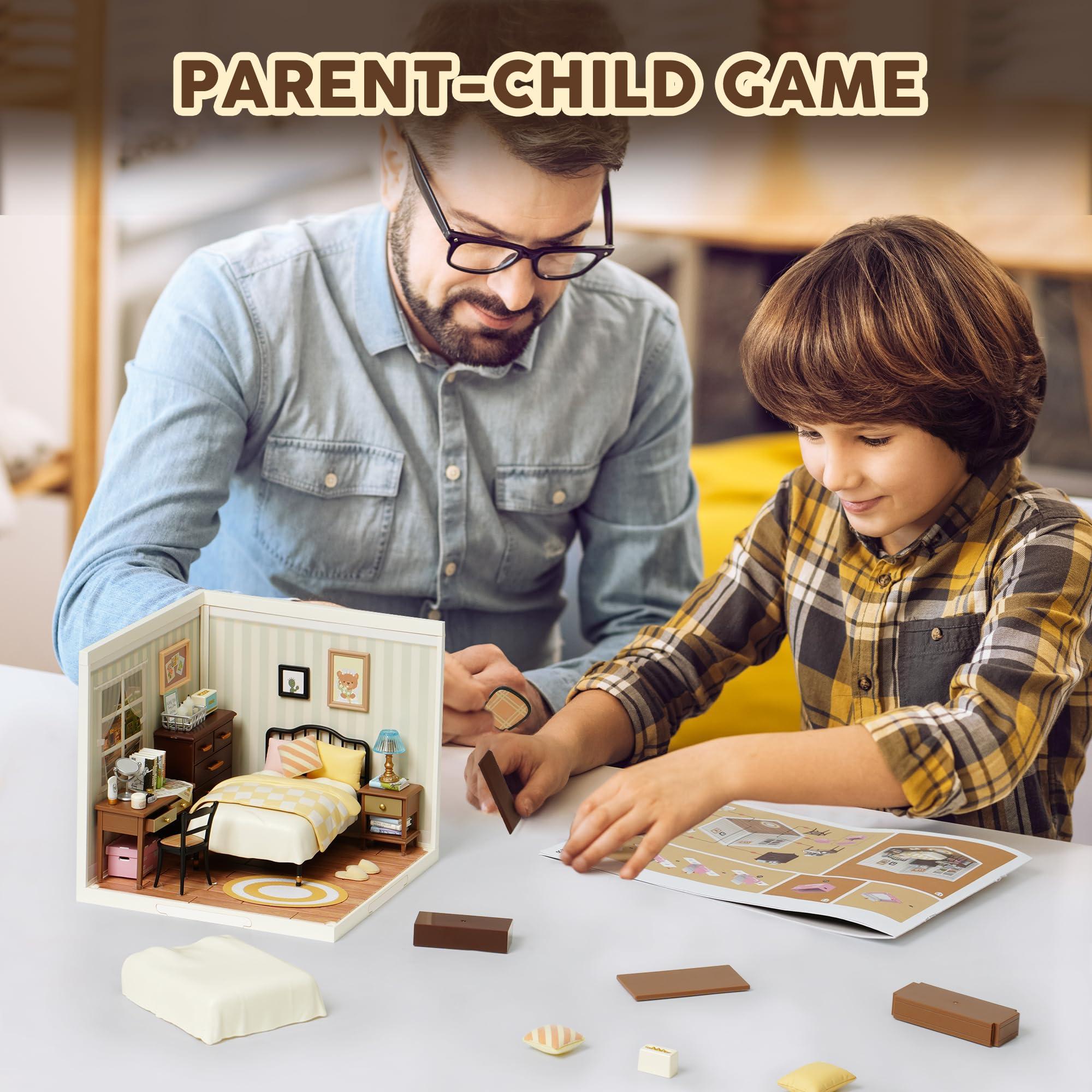 Wowood Wowood Super Creator-Mini Blocks Model Building Set for Adults, Miniature Plastic House Kit Super Store-Building Blocks Toys for Teens 8-12, DIY Crafts/Hobbies for Teens&Adults (Sweet Dream Bedroom)