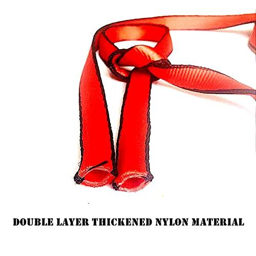 xinyu 2Pcs Adjustable Anti-Gravity Chrysanthemum Swing Flying Stretch Belt Rope Climbing Daisy Chains Extension Yoga Belt Hanging (Red, 1.8M)