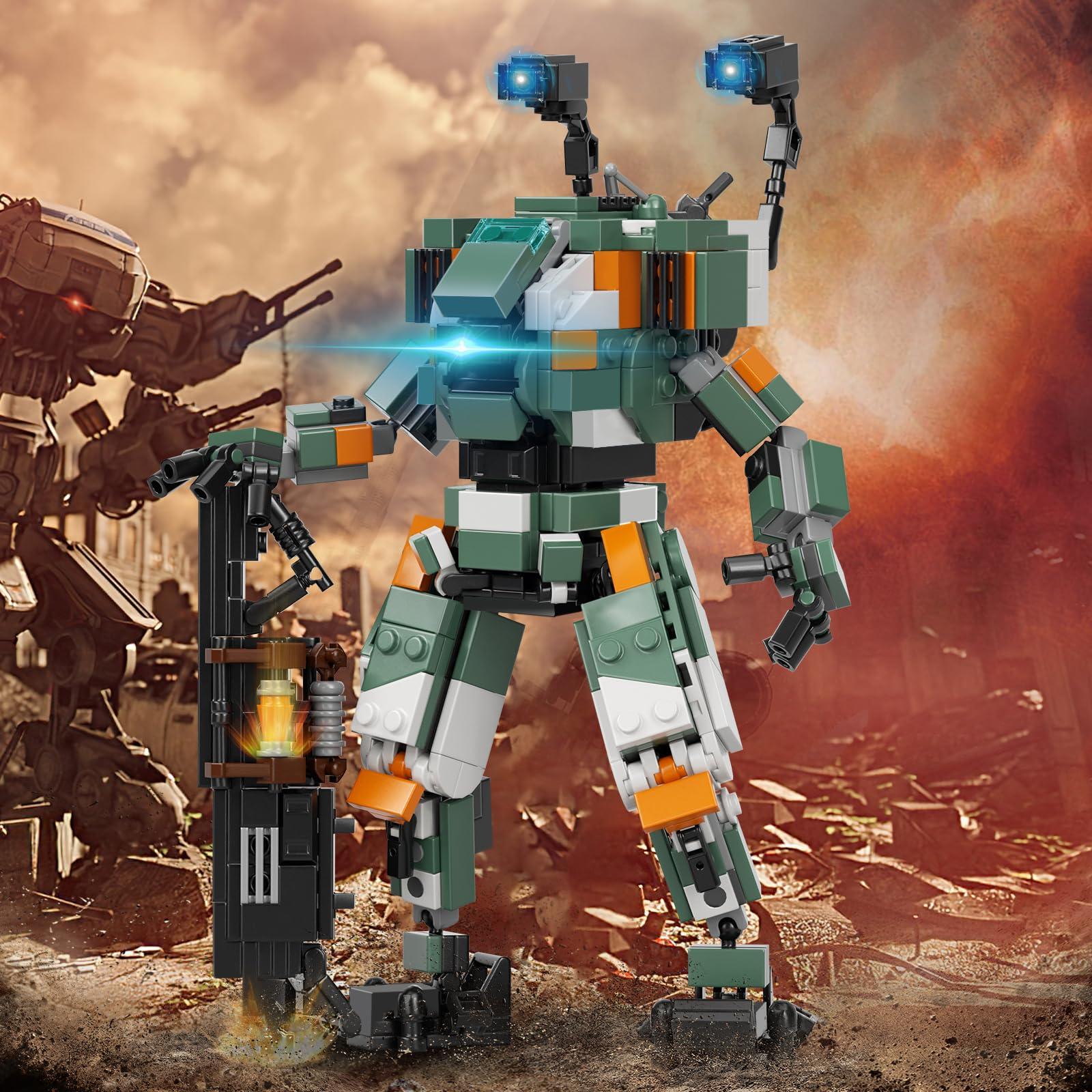 Aundblock Aundblock BT-7274 Titan Mecha Robot Building Kit, Vanguard-Class Game Mech Action Figure Cool Robots Toys, with Stable Pedestal, Suitable for Fans Boys Kids Birthday Christmas (528 PCS)