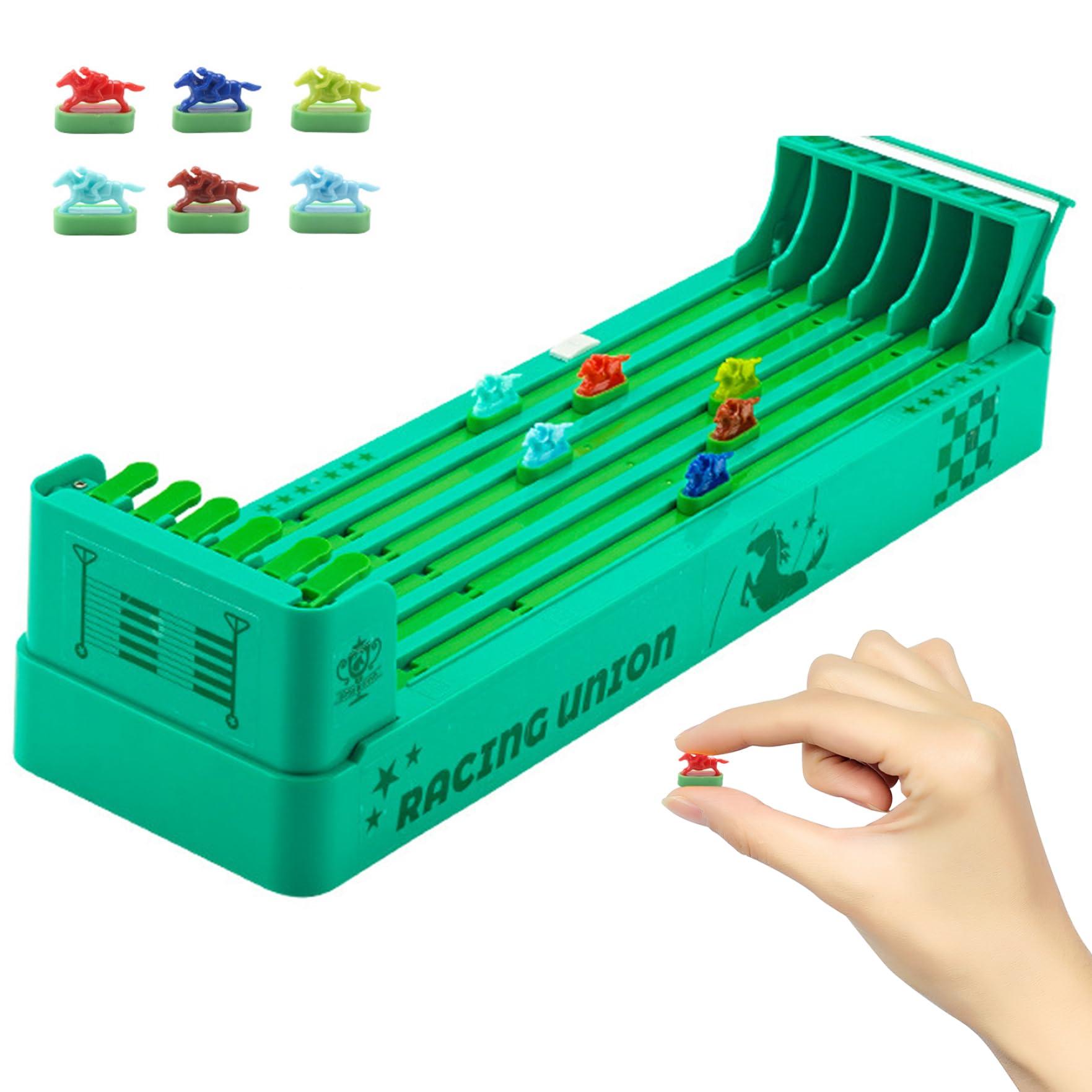 XUEYEGONGJI Horse Racing Game Electric Horse Racing Game, Multi-Players Interactive Horse Race Board Game with 6 Colorful Horse, Portable Racing Games for Bar Home Tabletop, Night Party, Birthday Gifts