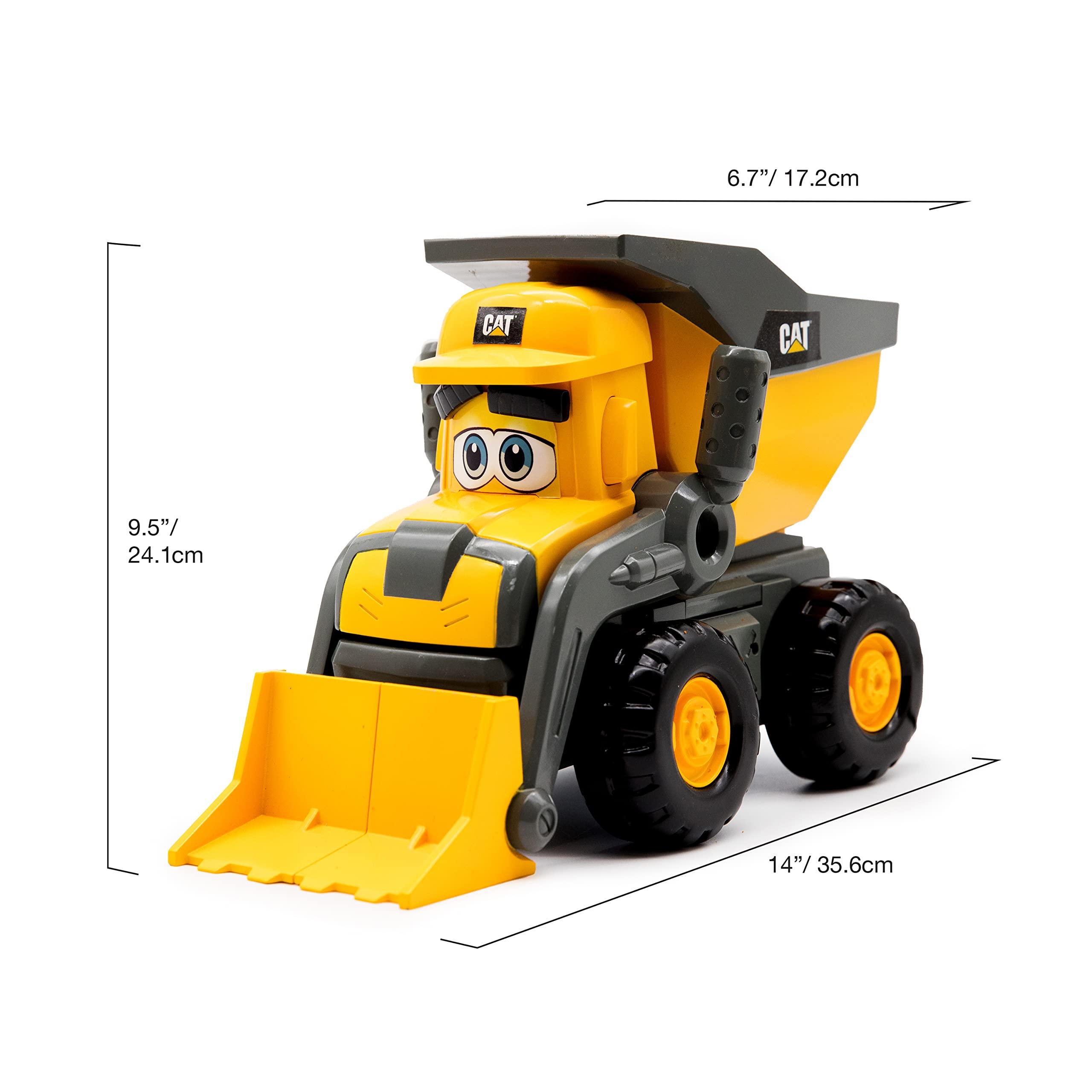 CAT CAT Construction Toys, Junior Crew Tipper - Interactive Dump Truck Toy - 50+ Phrases & Sounds, Motorized Facial Movement, Great 2 Year Old Toys for Boys