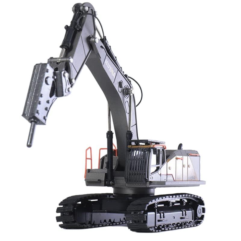 Gemini&Genius Gemini&Genius Drill Excavator Toy for Kids, 1:50 Scale Impact Hammer Excavator Construction Vehicle Toy, Demolition Machine-Tracked Driller, Engineering Car Great Toys and Gifts (Demolition Machine)