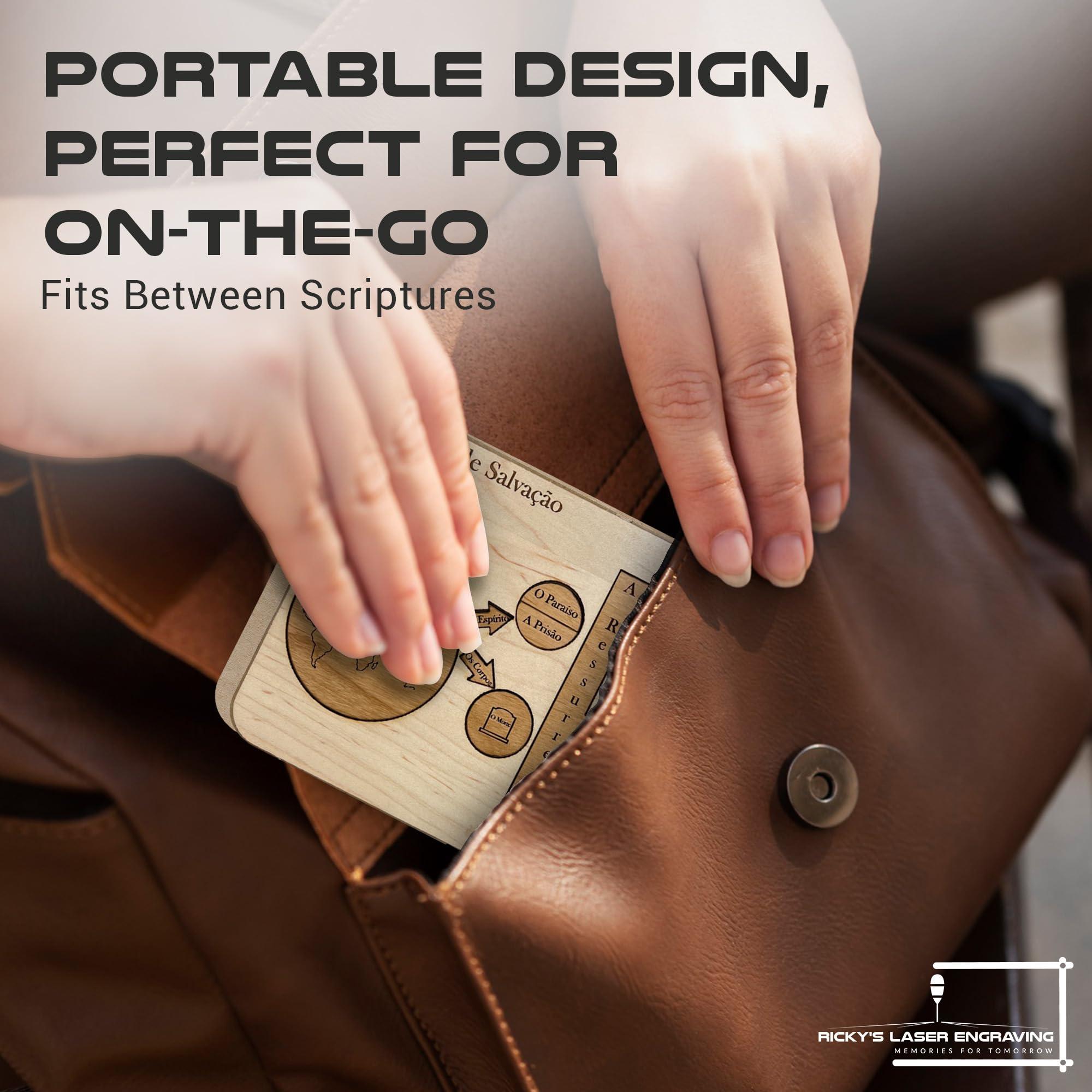 Ricky\'s Laser Engraving Plan of Salvation LDS Wooden Puzzle, Easy Assemble Alder Puzzle Pieces, Fits in Scriptures, Religious Puzzles for Teaching Ideal Wood Puzzle for Adults and Kids LDS Gifts (Portuguese)