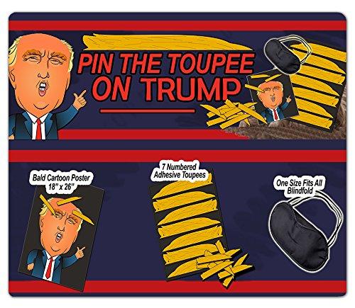 Gears Out Pin The Toupee on Trump Party Game – Donald Trump Gag Gift Funny Political Gifts Free Blindfold Mask White Elephant Ideas Secret Santa Weird Trump Gifts Political Novelty Gifts Republican Democrat