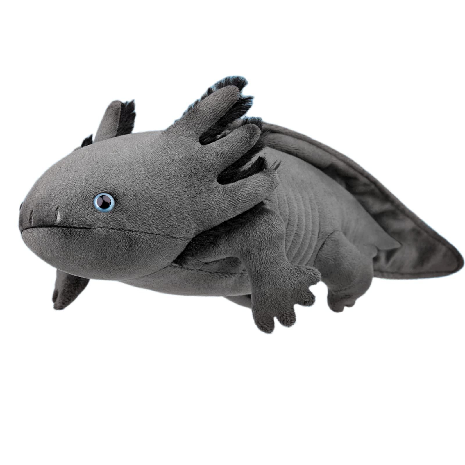 FRANKIEZHOU FRANKIEZHOU Giant Axolotl Plush- Grey,31.5\" Lifelike Axolotl Stuffed Animal, Soft Plush Stuffed AnimalPlush Animals, Axolotl Plush, Gifts for Boys Girls