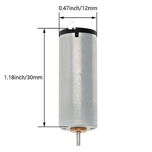 Fielect Fielect DC Motor 3V 18500RMP Mini Electric Motor Miniature DC Motors Electronic Component Motor Accessories for DIY Rc Car Robot Toys Cars, 30mm x 12mm