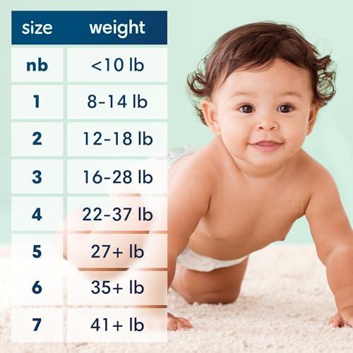 Pampers Pampers Baby Diapers - Pure Protection - Size 1, 132 Count, for up to 100% Leakproof, Premium Plant-based Skin Protection