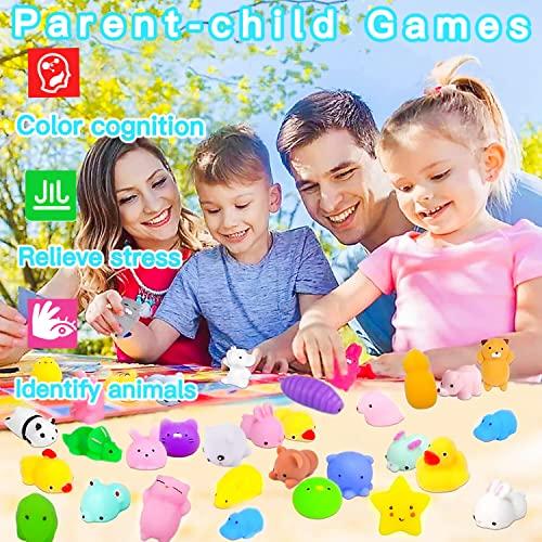chengchuang Mochi Squishy Toy 100 Pack, Kawaii Squishies Toys Kids Party Favors, Bulk Mochi Animal Stress Relief Toys for Boys & Girls Birthday Party, Classroom Prizes, Halloween Basket Stuffers,Christmas Gifts