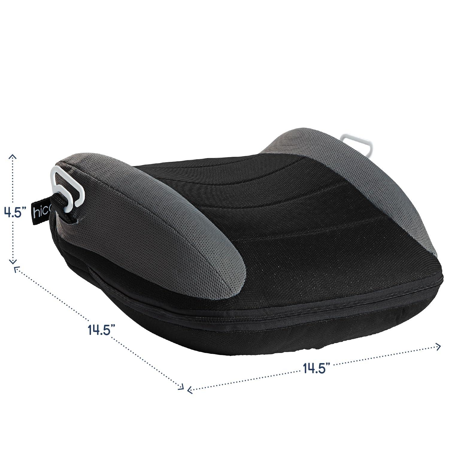 hiccapop hiccapop UberBoost Inflatable Booster Car Seat | Blow up Narrow Backless Booster Car Seat for Travel | Portable Booster Seat for Toddlers, Kids, Child | Black/Gray