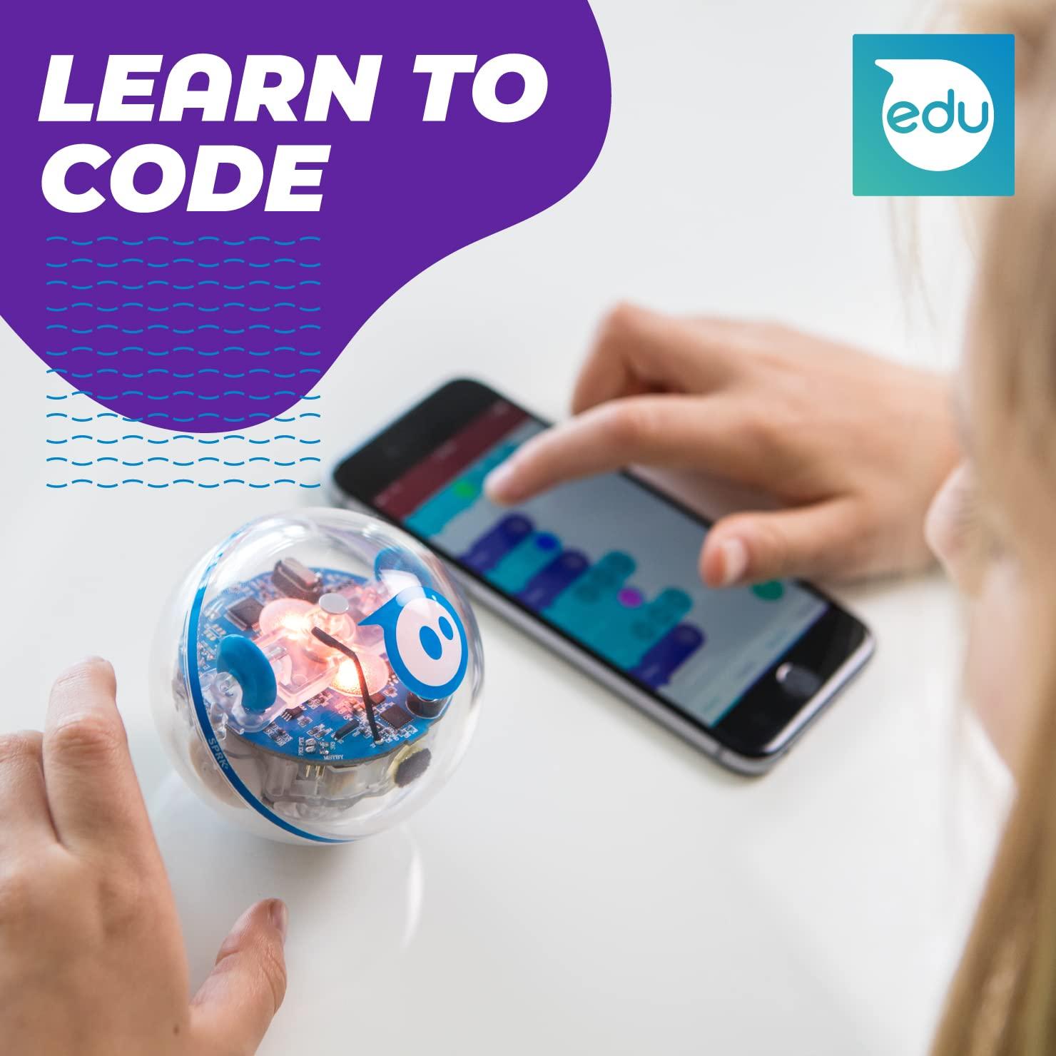 Sphero Sphero SPRK+: App-Enabled Robot Ball with Programmable Sensors + LED Lights - STEM Educational Toy for Kids - Learn JavaScript, Scratch & Swift