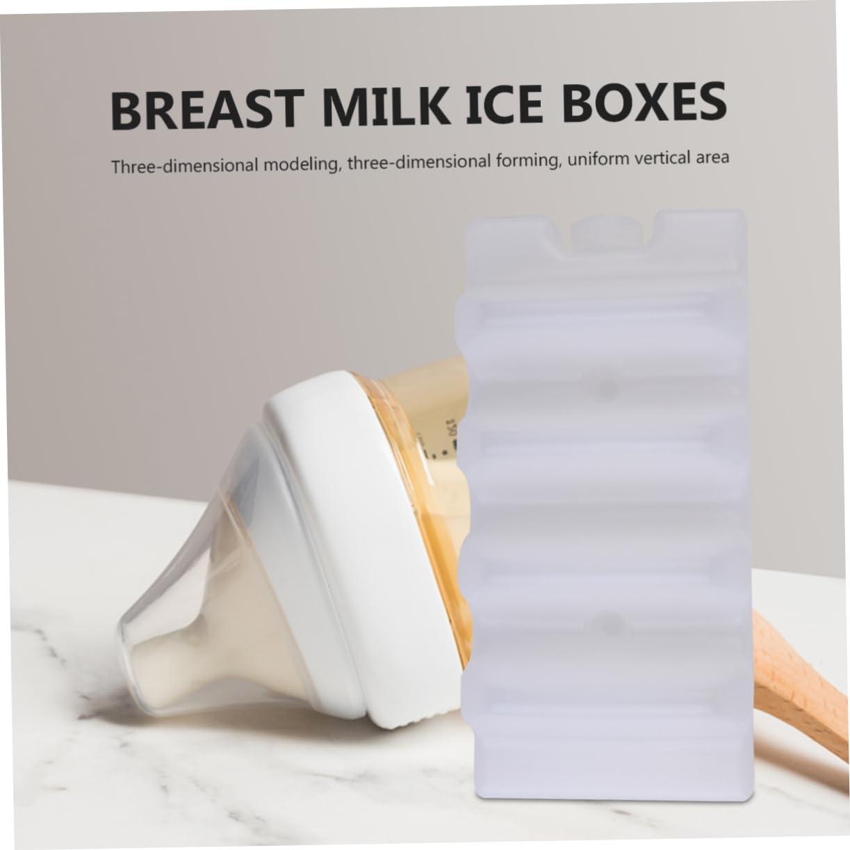 Alasum Alasum 3pcs Breast Milk Ice Box Freezer Blocks Ice Bag for Breast Milk Ice Block Breatfeeding Accessories Breastmilk Chiller Containers for Food Beer Cooler Hdpe Storage White Bottle