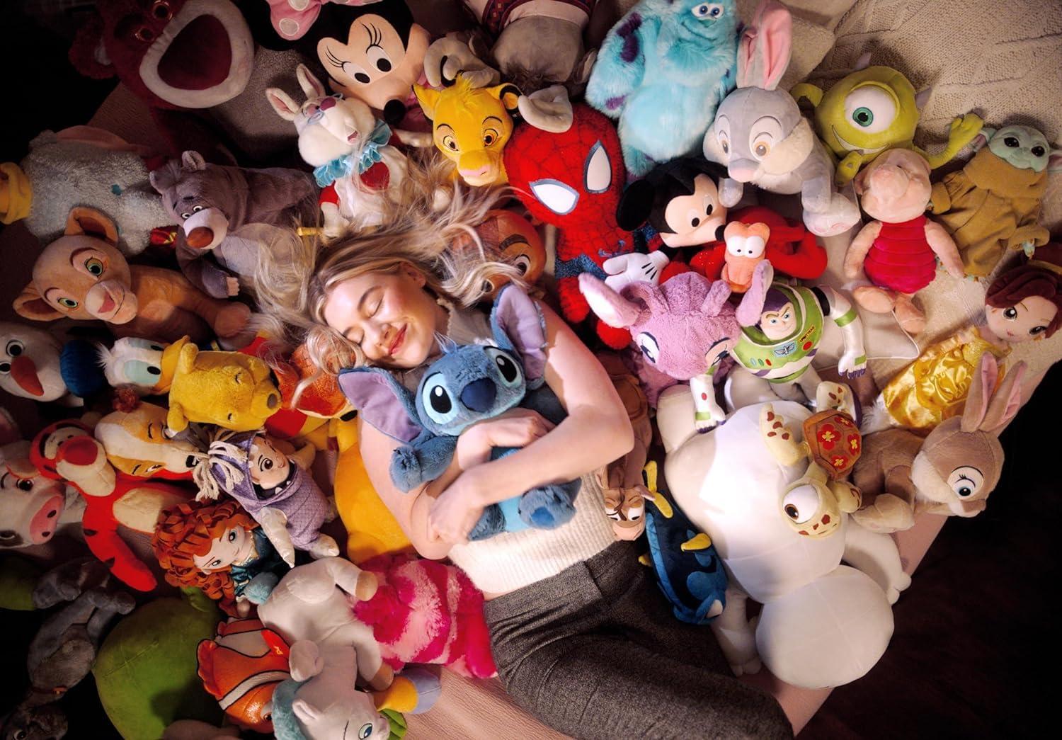 Disney Store Disney Store Official Angel Medium Soft Toy for Kids, Cuddly Character with Fuzzy Texture and Embroidered Details, Flexible Floppy Ears, Disney Plushy Suitable for All Ages.