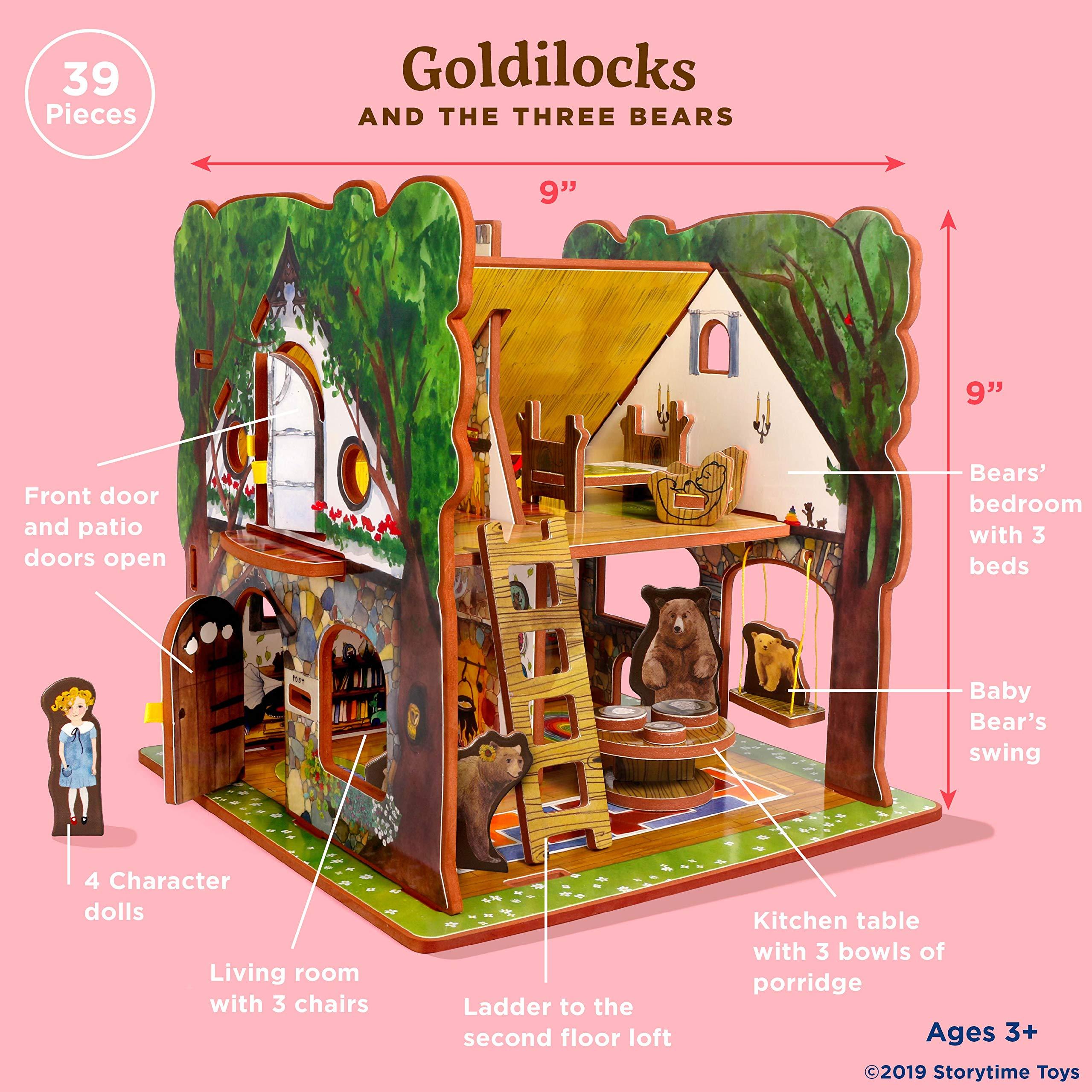 STORYTIME TOYS STORYTIME TOYS Goldilocks and The Three Bears 3D Puzzle - Book and Toy Set - 3 in 1 - Book, Build, and Play