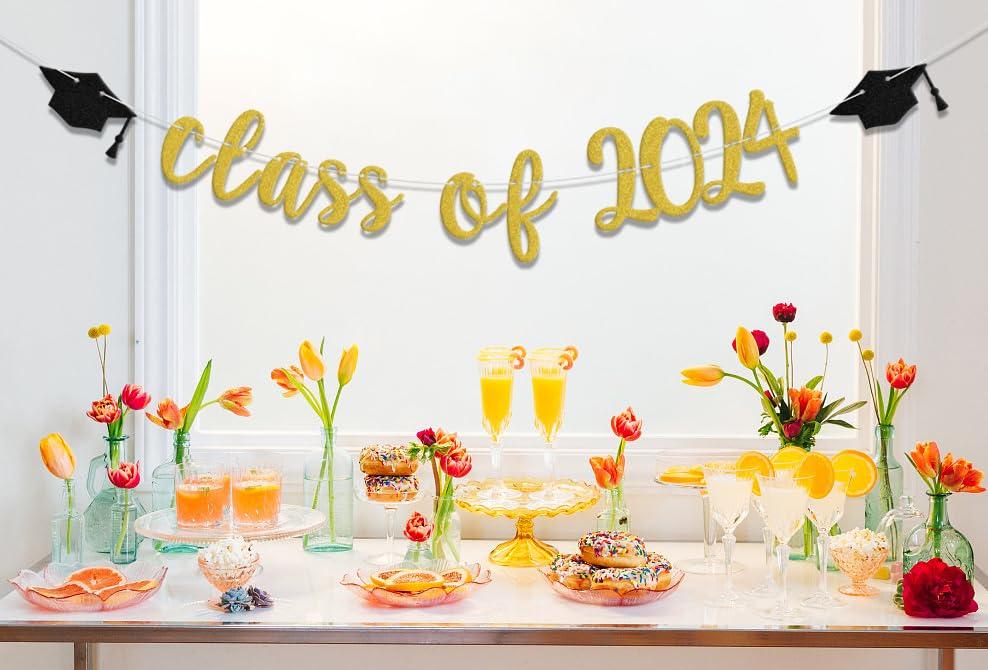 WFKLDF Class of 2024 Banner, 2024 Graduation Party Decorations, Class of 2024 Decorations, We\'re So Proud of You, Congrats Grad 2024 Graduations Party Supplies