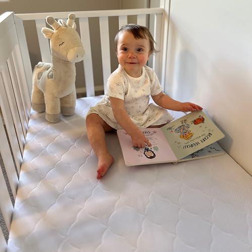 Evolur Evolur Wondernap 2 in 1 Full-Size Crib Mattress, JPMA and Greenguard Gold Certified, Crafted from Recycled Sustainable Materials, White