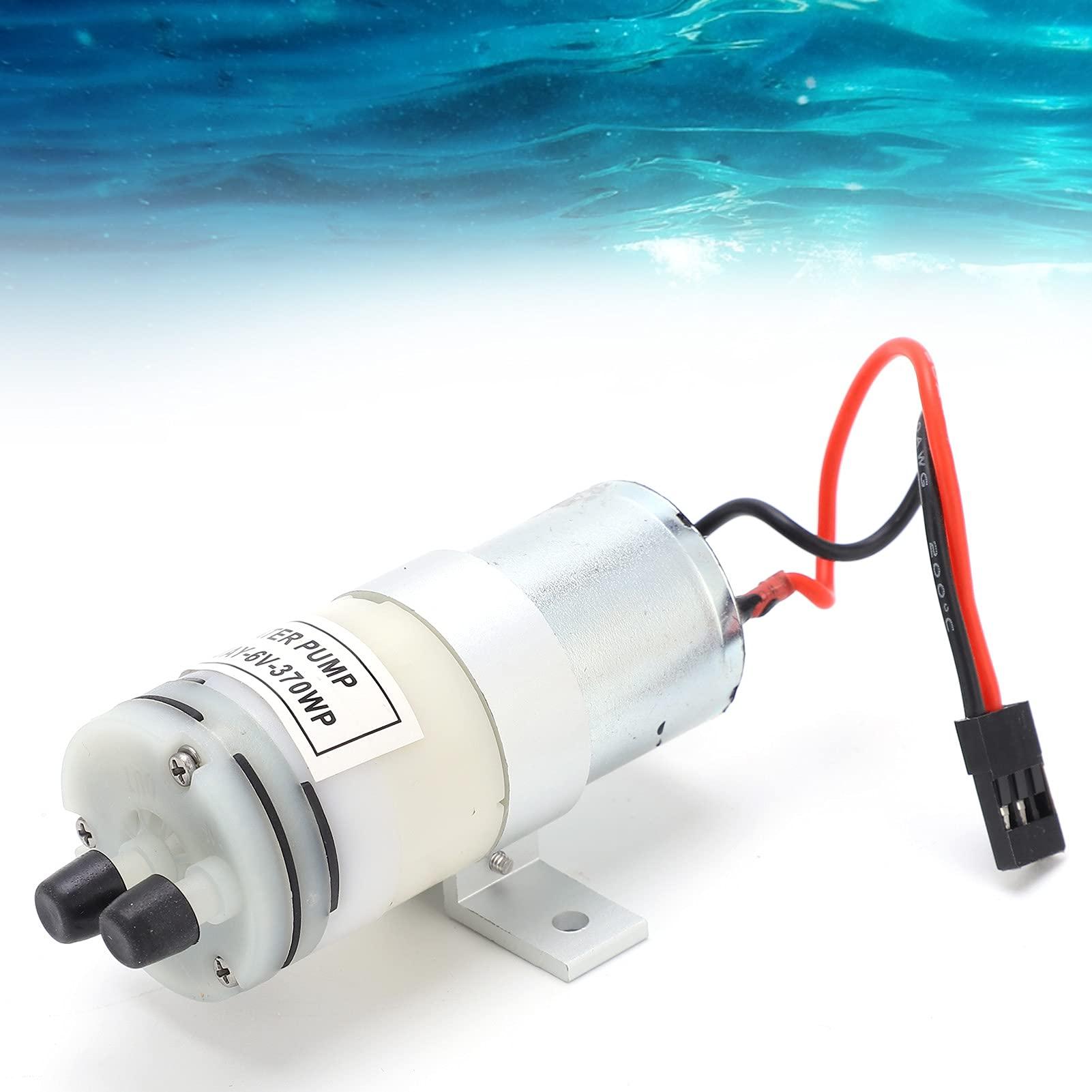 Pilipane RC Water Pump,36V 370 Water Cooling Pump,Portable Mini Water Transfer Utility Pump with Metal Connectors JR Plug with Switch for RC Boats Motor ESC