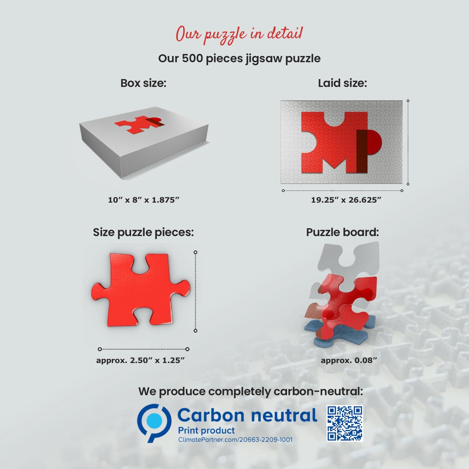 MyPuzzle.com MyPuzzle The Town of Oia On The Island of Santorini Greece - Premium 500 Piece Jigsaw Puzzle for Adults