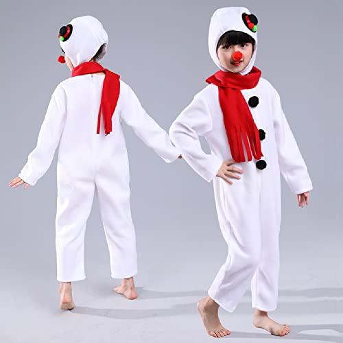 Quenny Quenny Christmas children Snowman costume with red scarf (XXX-Large)