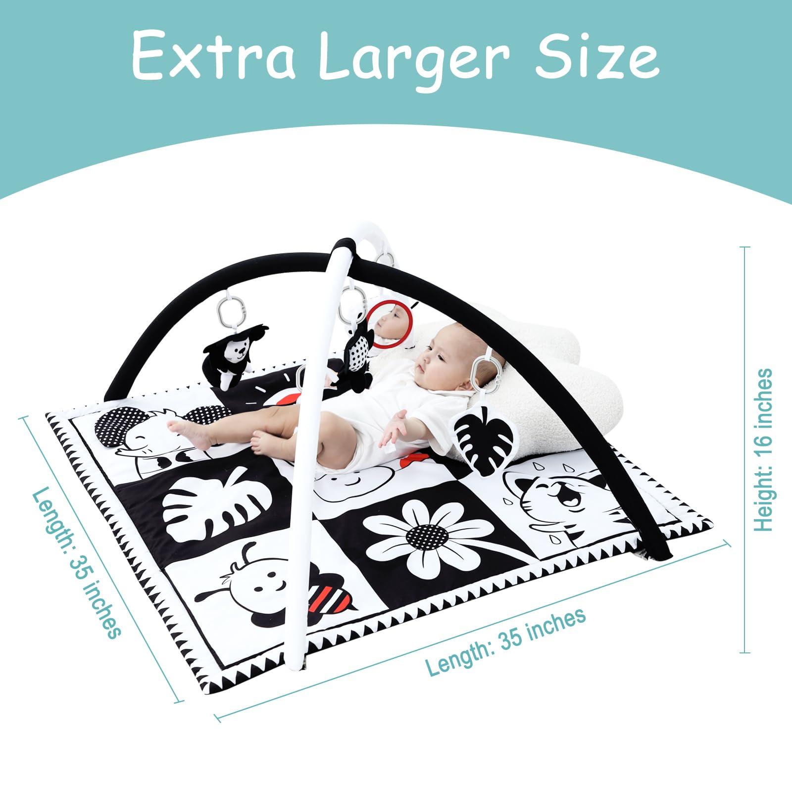 Lovvie & Joy Lovvie & Joy Baby Play Activity Gym Tummy Time Mat for Infant,Baby Gyms & Playmats for Babies 0 to 3 6 9 12 Months with 5 Toys for Early Sensory Exploration and Motor Skill Development