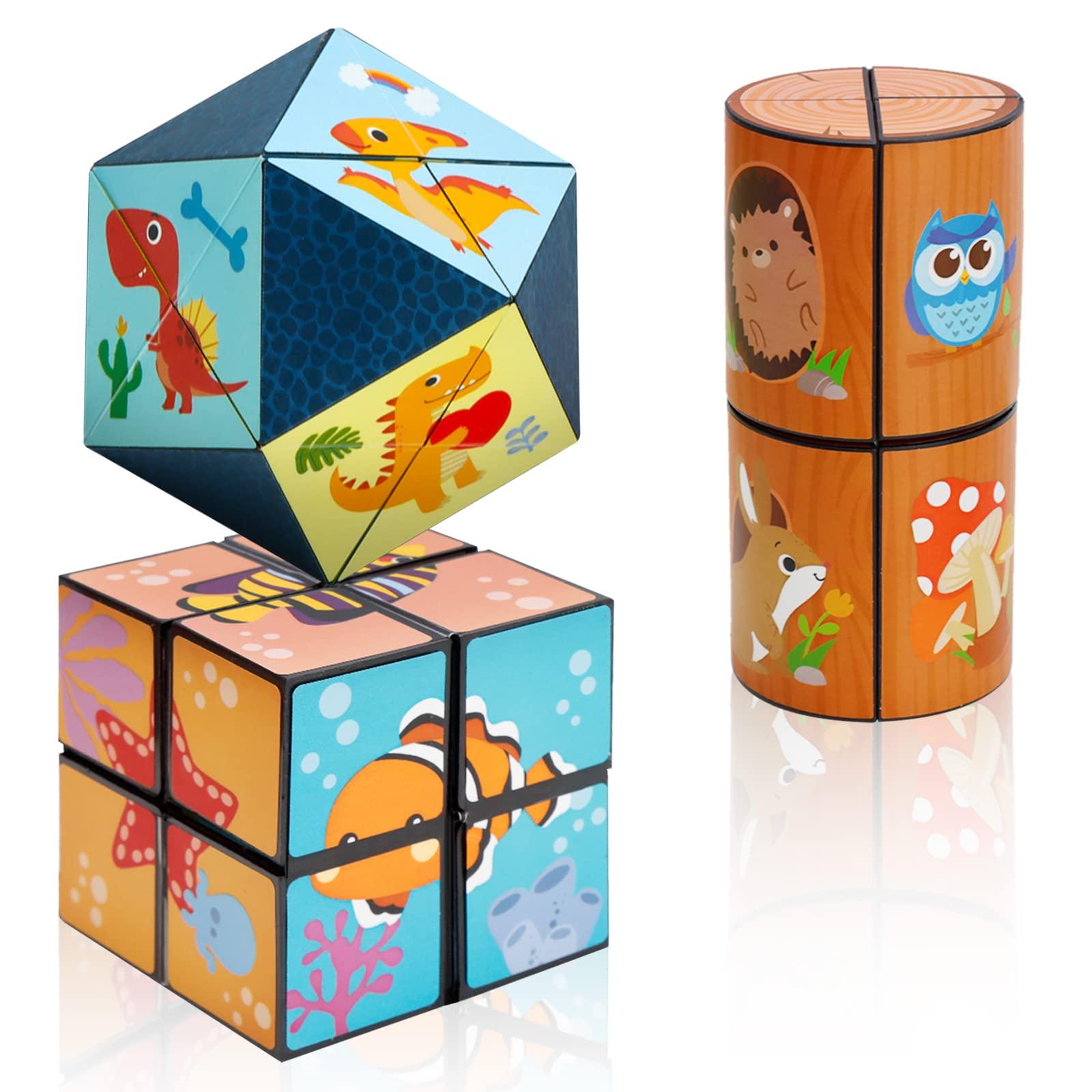 Euclidean Cube 3 Themes Magic Cube Yoshimoto Cube Set for Kids and Adults, Toy Gifts for Boys and Girls Ages 8-12