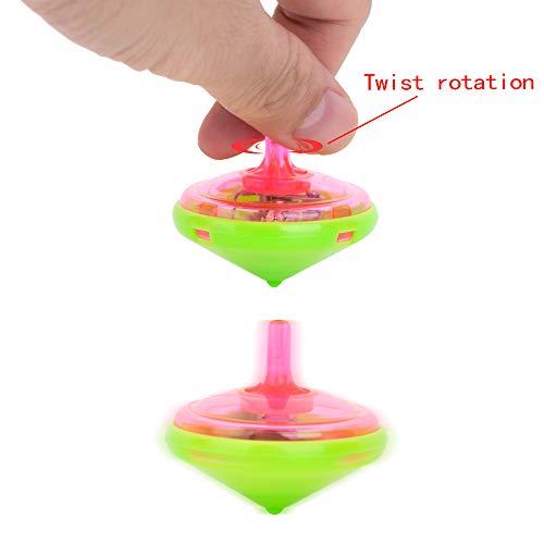 PROLOSO PROLOSO 100 Pcs Light Up Spinning Tops LED Flashing Spinners with Gyroscope