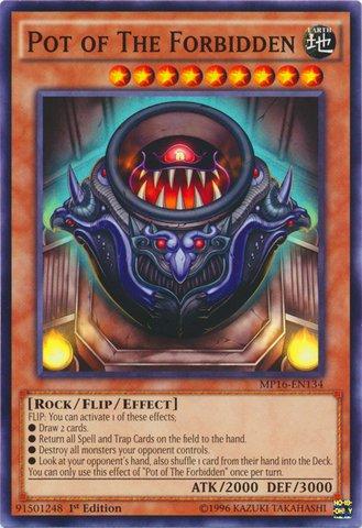 Yu-Gi-Oh! YU-GI-OH! - Pot of The Forbidden (MP16-EN134) - Mega Pack 2016 - 1st Edition - Common