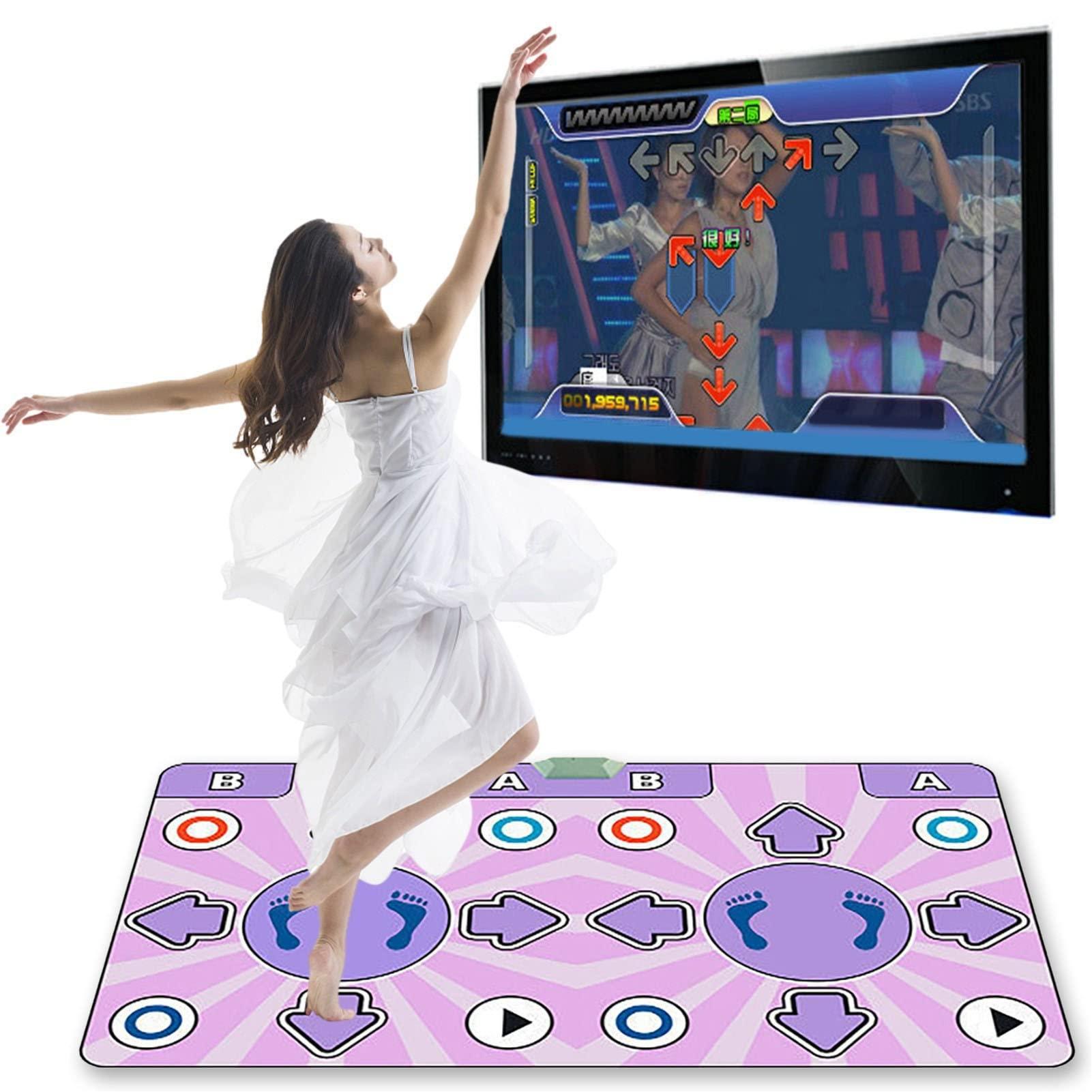Fabater Fabater Dance Mat for TV, Electronic Dance Mat for Kids and Adults, Dancing Game Dance Pad, Wireless Non Slip Dancer Step Pads, Double User Dancing Mat, Girls & Boys