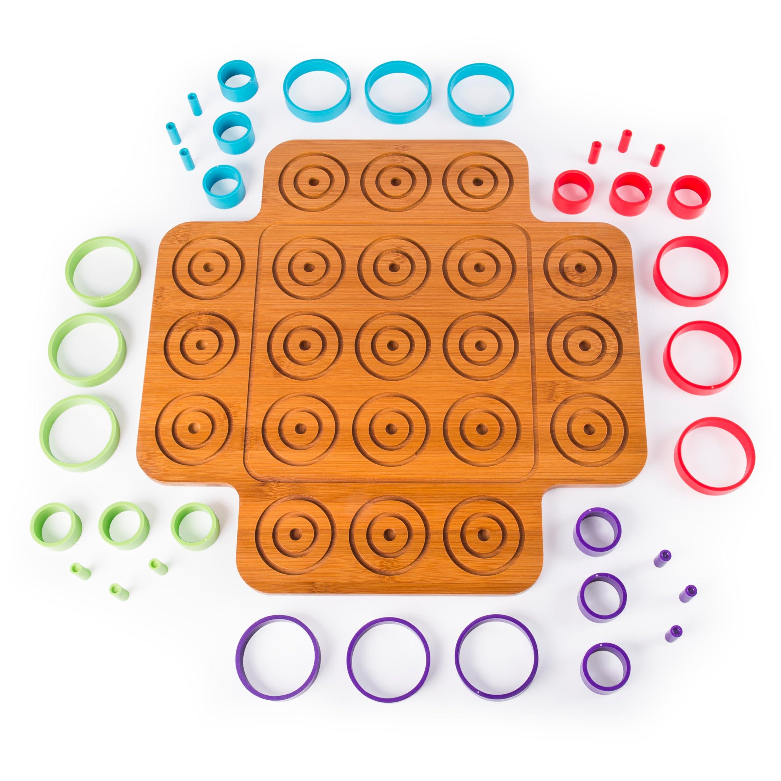 Marbles Spin Master Games, Otrio Wood Strategy Game, Fun Family Board Game, STEM Game, Interactive Puzzle Game, Family Game Night Game for Ages 8+