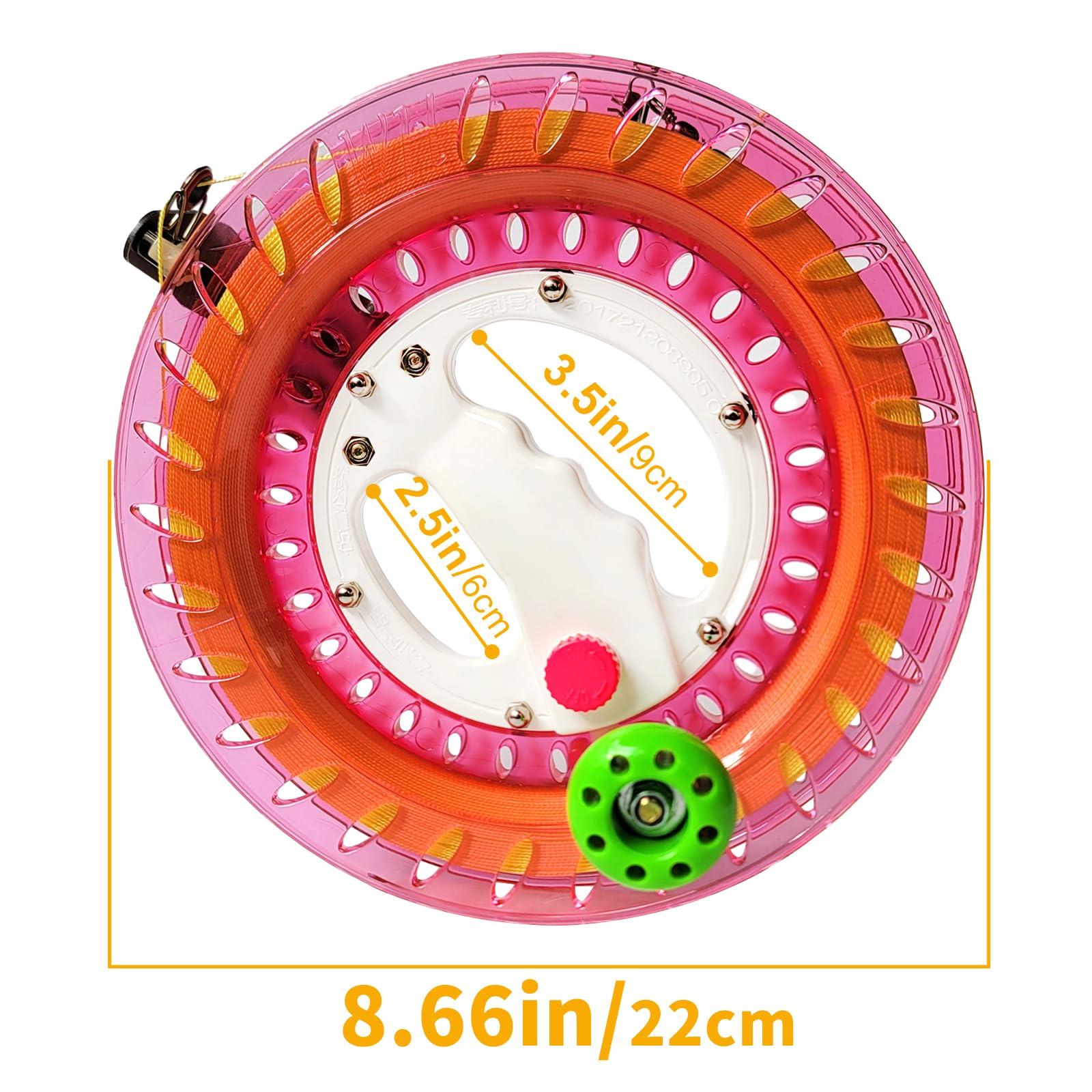 Simxkai Simxkai Kite String Reel, Kite String Spool,Kite Line Winder, Come with Lock, 9in with1200 Feet Line (Red)