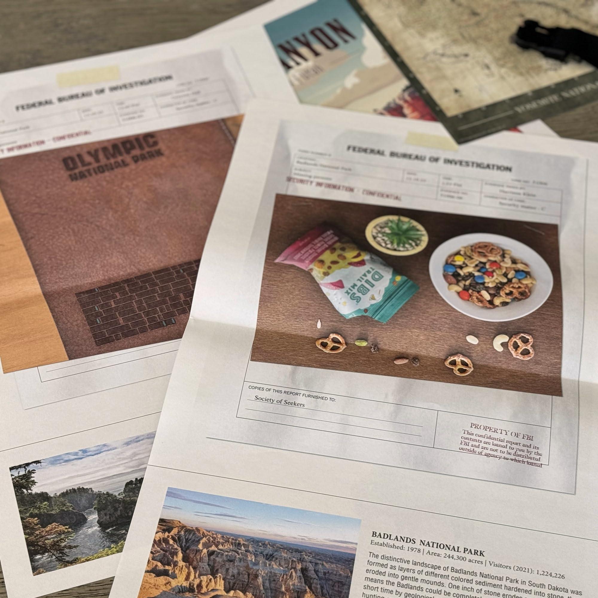 Finders Seekers Finders Seekers Mystery Game | National Parks Trail of Secrets Be a Detective and Investigate an Unsolved case, Puzzle Game Like an Escape Room, for Date Night, Game Night or Solo