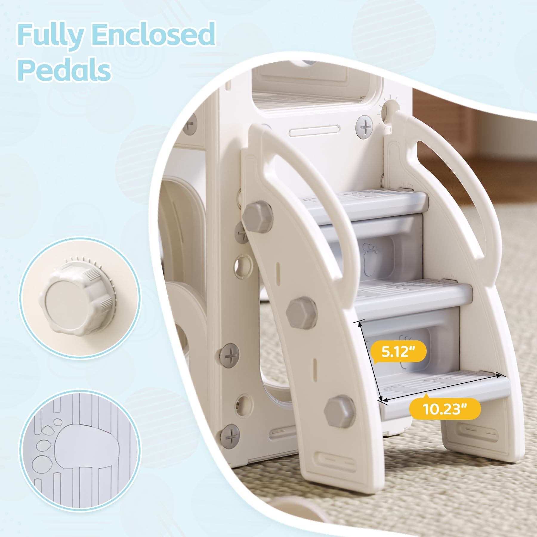 CuFun CuFun Toddler Slide Indoor Slide for Toddlers Age 1-3 Slide for Kids Indoor Slide Baby Slide Plastic Slide Play Slide with Basketball Hoop and Ball