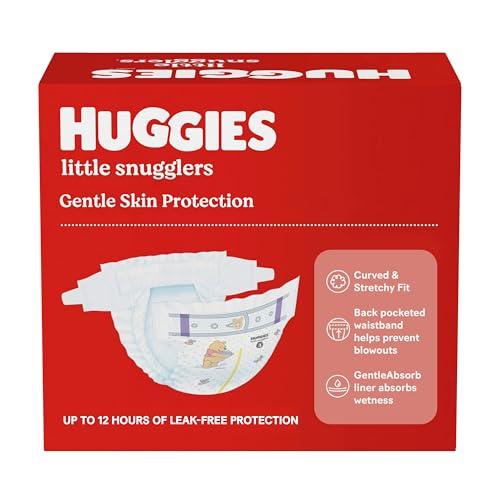 HUGGIES Huggies Size 3 Diapers, Little Snugglers Baby Diapers, Size 3 (16-28 lbs), 68 Count