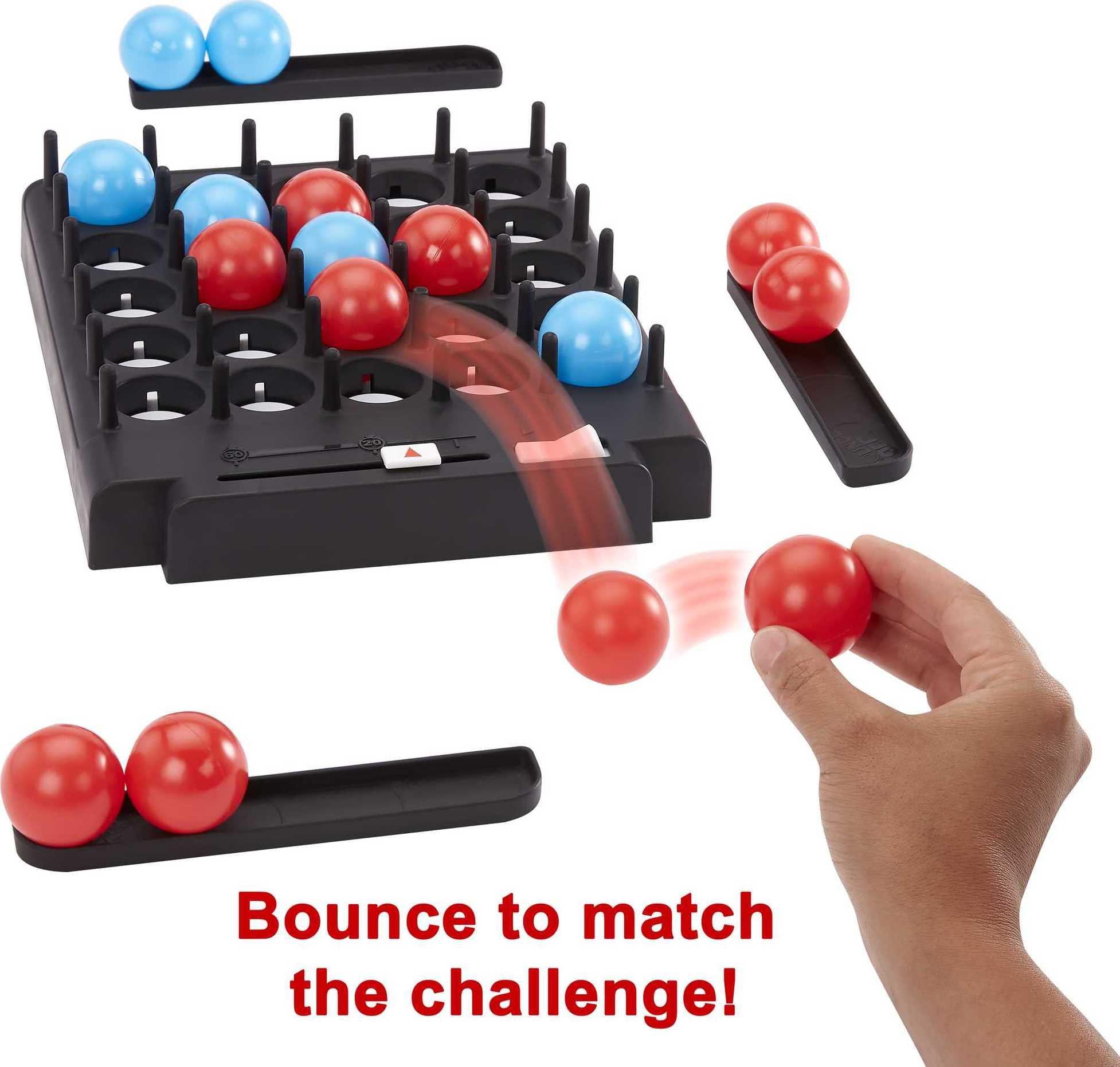 Mattel Games Mattel Games Bounce-Off Pop-Out Party Game for Kids, Adults and Family Night, Bounce Fast or Balls Go Flying for 1-4 Players