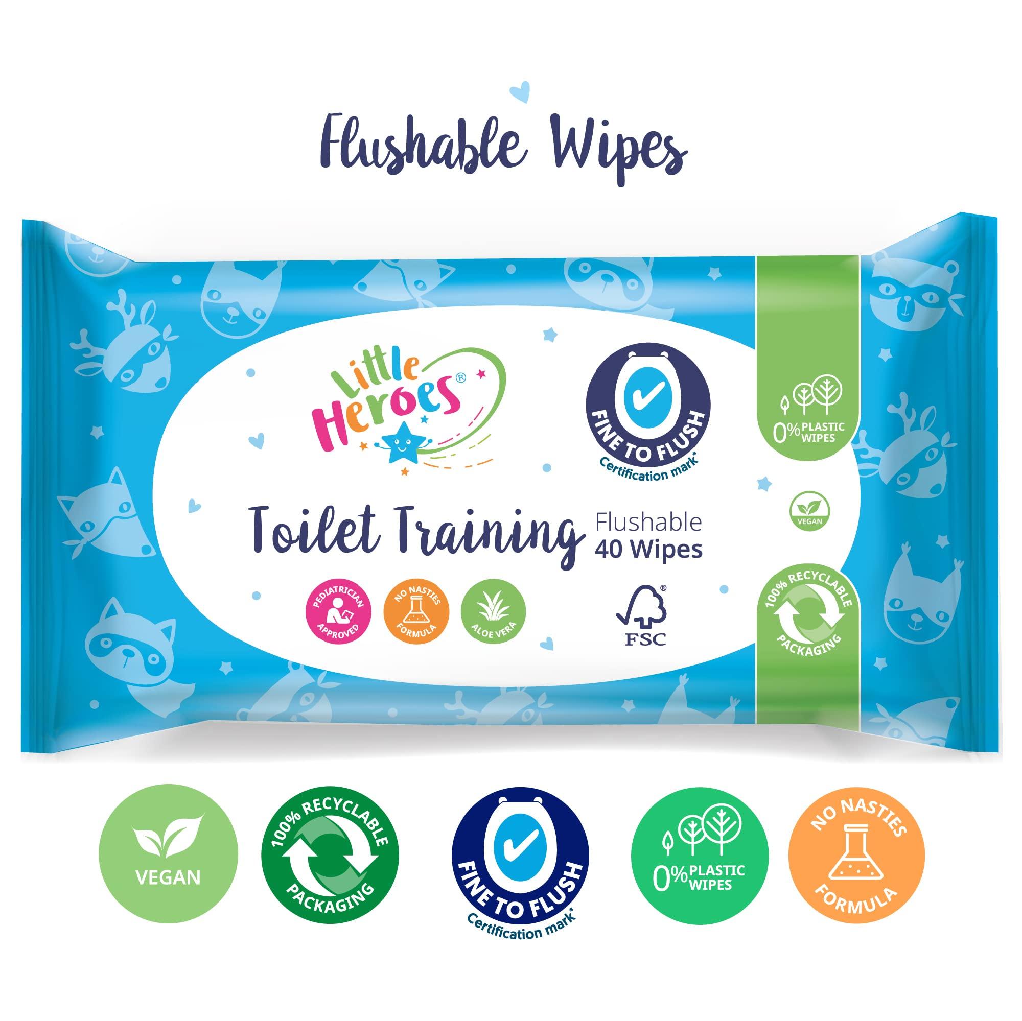 Little Heroes Little Heroes Baby Wipes, Toilet Training Wet Wipes for Sensitive Skin, Fragfrance Free (16 packs x 40 wipes totaling 640 wipes)