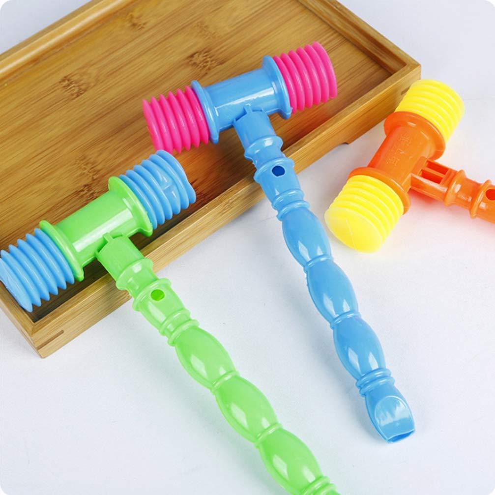 Toyvian Toyvian 12 Pcs Squeaky Squeaking Hammer Pounding Toy Plastic Whistle Sound Toy for Boys and Girls Clown Carnival Circus Birthday Party Favors Random Color