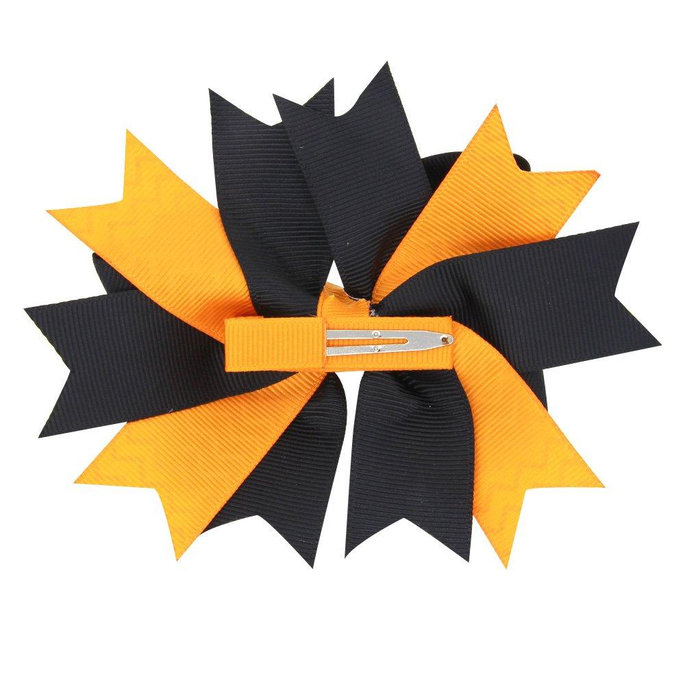 Love Sweety Love Sweety Baby Rose Halloween Headband Infant Pumpkin Hairband Bow Hair Clips (Clip Pumpkin)