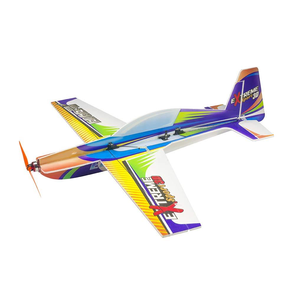 Viloga Viloga RC Plane Kit PP Foam Airplane, 710mm Xtreme Sports Airplane Model Kit to Build, 3D Aerobatic Airplane for Adults Outdoor Fly (KIT+Motor+Servos+6CH Receive RX445(FRSKY D16))