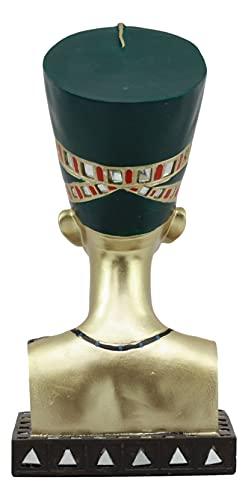 Ebros Gift Ebros Golden Ancient Egyptian Queen Nefertiti Bust Statue 9.75" Tall Wife of Pharaoh Akhenaten Gods and Goddesses of Egypt Ancestor of Cleopatra Classical Sculpture