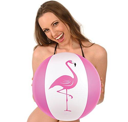 Coconut Float Coconut Float Jumbo Pink Flamingo Beach Ball - Large 27 Inch Inflatable Beach Ball - Great for Summer Parties & Swim Events