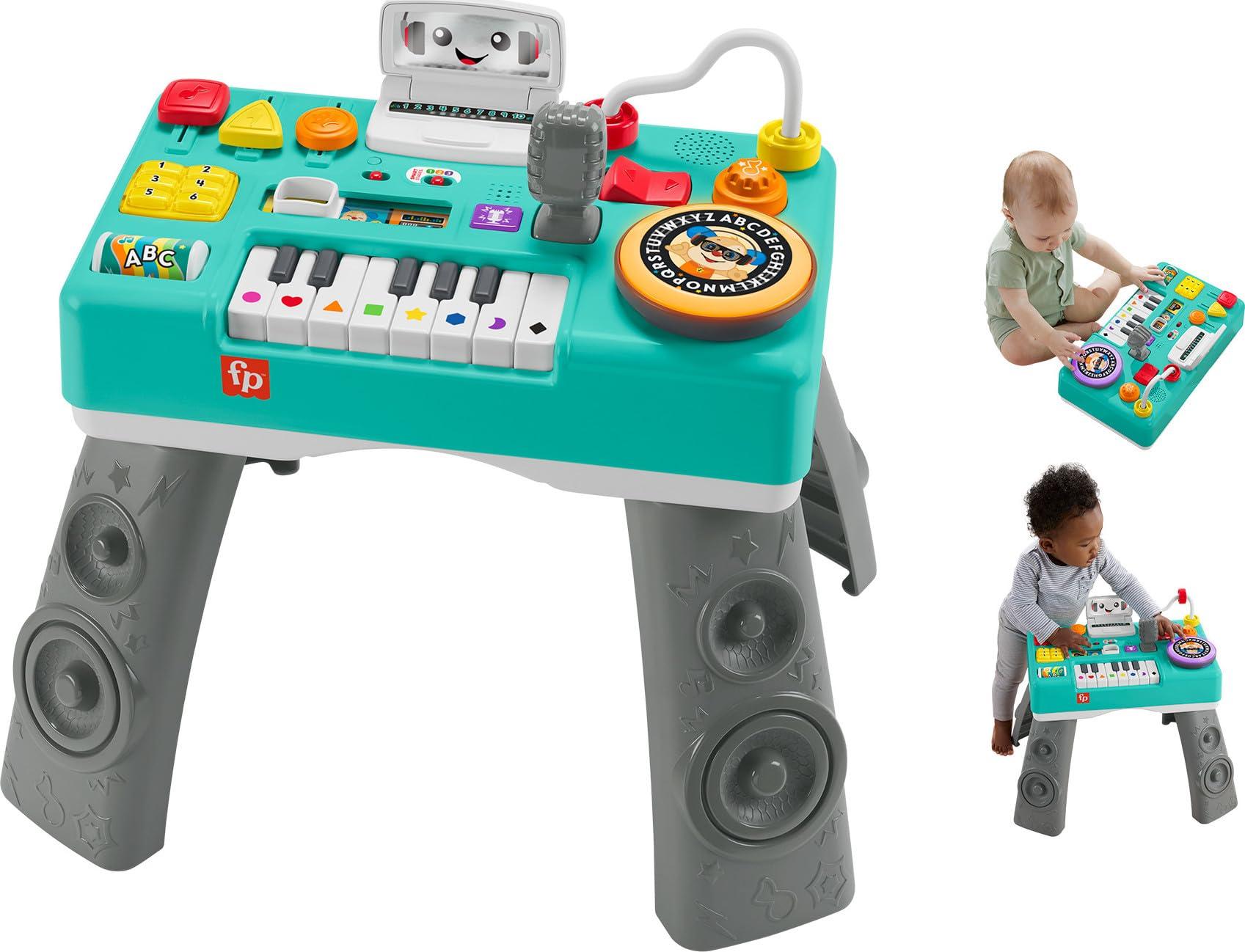 Fisher-Price Fisher-Price Baby & Toddler Toy Laugh & Learn Mix & Learn DJ Table with Music Lights & Activities for Developmental Play Infants Ages 6+ Months