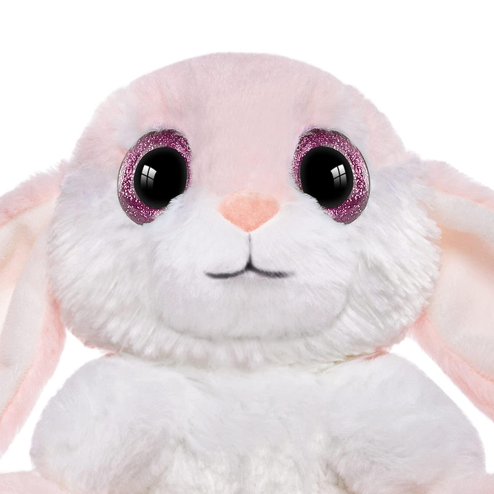 HO-EF HO-EF Bunny Rabbit Stuffed Animal, 8.5\" Plush Bunny with Floppy Ears, Machine Washable& Softness, Rabbit Toys for Girls Boys Kids Babies Great Easter Birthday Gifts Decorations, Pink