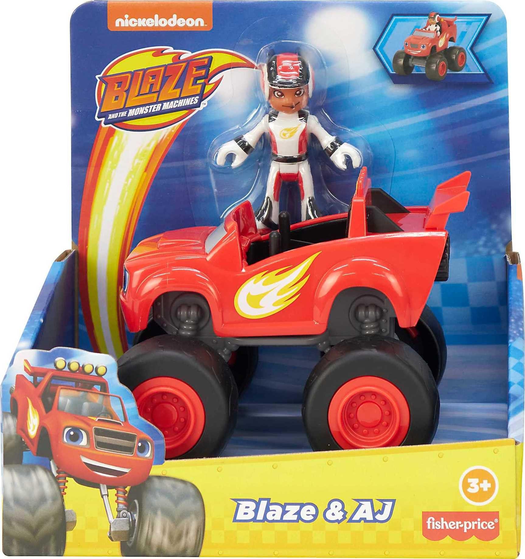 Fisher-Price Fisher-Price Blaze and The Monster Machines Toy Truck & Figure Set, Blaze & AJ, Preschool Racing Play Ages 3+ Years