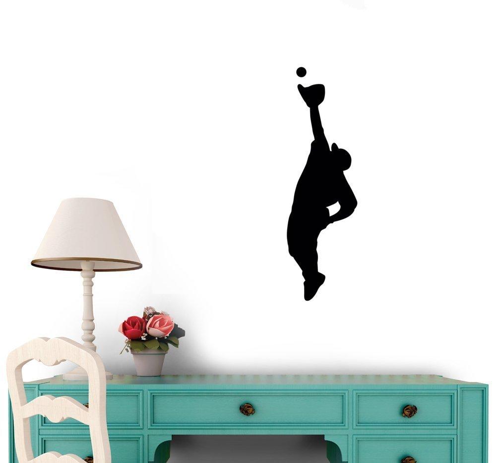 Wallmonkeys Wallmonkeys Wall Decals Wallmonkeys Sports Silhouette Baseball Style Peel and Stick Wall Decal, 12 x 4