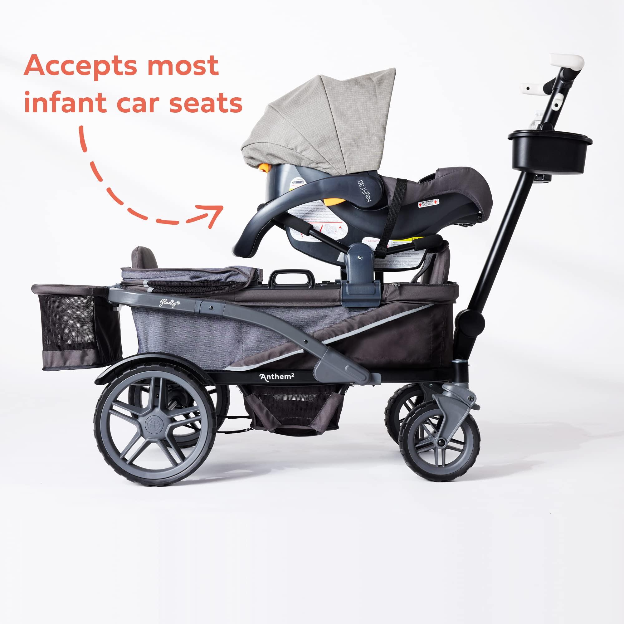 Gladly Family Gladly Family Anthem4 Quad All-Terrain Wagon Stroller, Graphite Special Edition