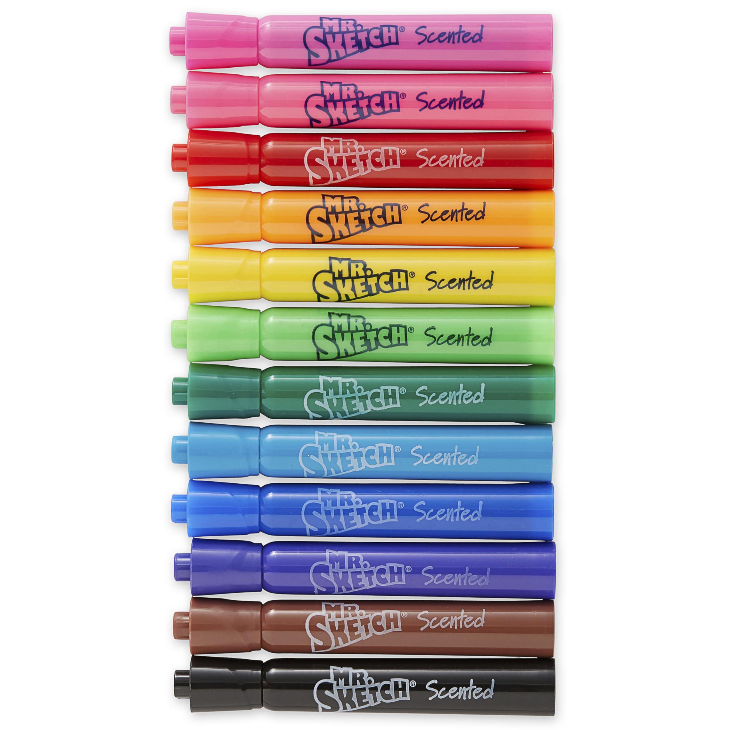 Mr. Sketch Mr. Sketch Scented Markers, Chisel Tip Marker, Assorted Colors, 12 Count