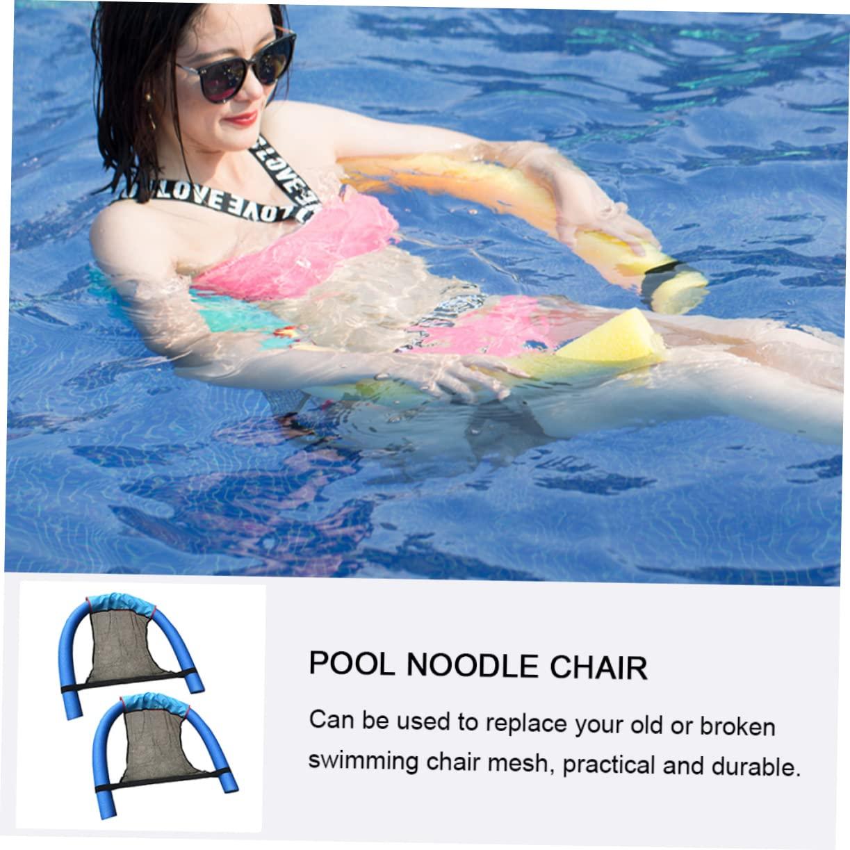 Yardwe Yardwe 4 Pcs Swimming Chair Net Pocket Outdoor Chaise Lounge Floating Pool Lounge Swimming Chair Nets Mesh Pool Floats Noodles for Swimming Pools Polyester Aerated Water Pool Party Grid