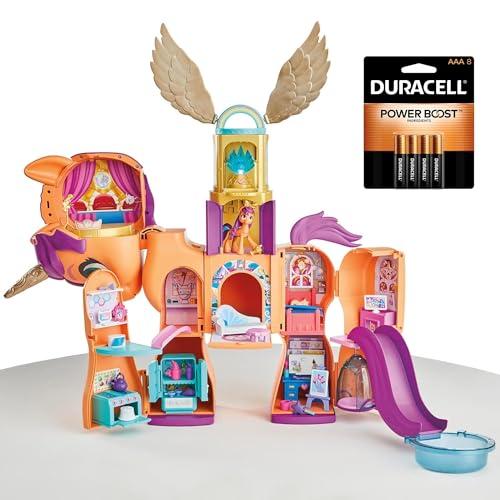 My Little Pony My Little Pony Sunny's 2-in 1 Playset, 25-Inch-Tall Transforming Doll with Figure and Accessories + Duracell Coppertop AAA Batteries 8 Count with Power Boost Ingredients (Bundle)