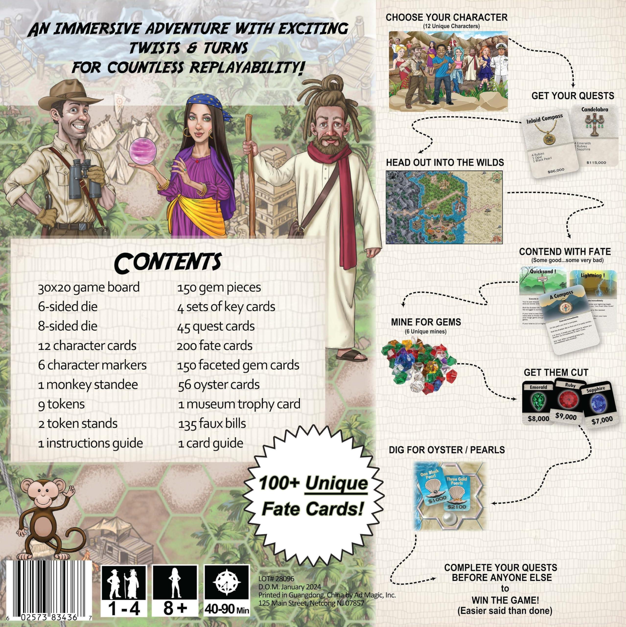 Gem Hunt [Gem Hunt] Board Game (Deluxe Edition) | Fun Adventure Board Game for Adults and Family