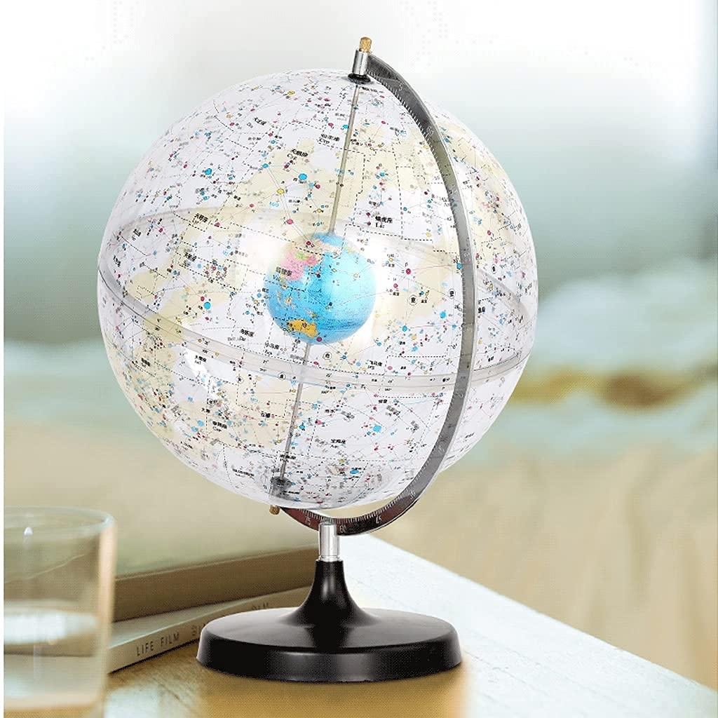 TEmkin TEmkin Constellation Globe 32cm Large Clear Celestial Globe Black with Lighted Light Up Globe Lamp Desk Plastic Celestial Globe for Kids